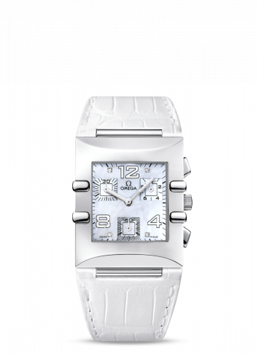 Watch Winder for watch Omega Constellation Constellation Quadra Quartz 28 Chronograph Stainless Steel / MOP/ Alligator