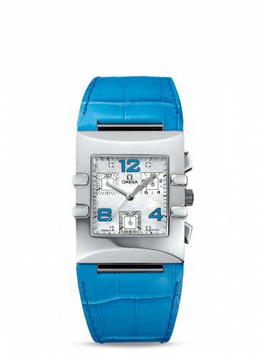 Watch Winder for watch Omega Constellation Constellation Quadra Quartz 28 Chronograph Stainless Steel / MOP/ Alligator