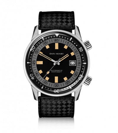 Remontoir à montres pour montre Dan Henry 1970 Dan Henry 1970 Automatic Diver 40 Noire-Gris / Stainless Steel