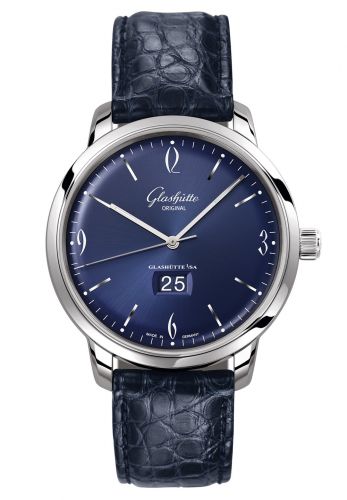 Uhrenbeweger für Uhr Glashütte Original Sixties Sixties Panorama Date Stainless Steel / Blue / Alligator / Pin