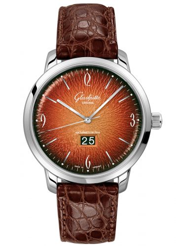 Uhrenbeweger für Uhr Glashütte Original Sixties Sixties Panorama Date Stainless Steel / Orange / Alligator / Pin / Annual Edition