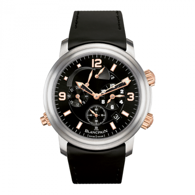 Watch Winder for watch Blancpain Léman Léman Réveil GMT Titanium / Red Gold / Black / Rubber