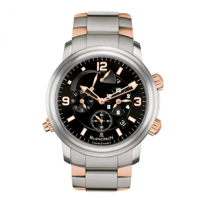 Watch Winder for watch Blancpain Léman Léman Réveil GMT Titanium / Red Gold / Black / Bracelet