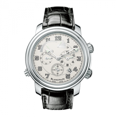 Watch Winder for watch Blancpain Léman Léman Réveil GMT Stainless Steel / Opaline / Alligator