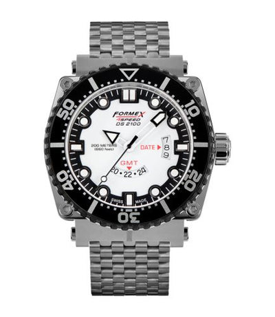 Remontoir à montres pour montre Formex Diver Diver Quartz GMT Blanc / Bracelet
