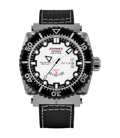 Remontoir à montres pour montre Formex Diver Diver Quartz GMT Blanc / Calf