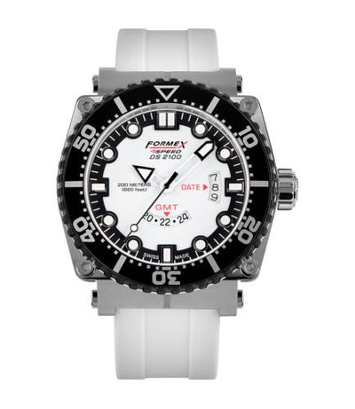 Remontoir à montres pour montre Formex Diver Diver Quartz GMT Blanc / Rubber