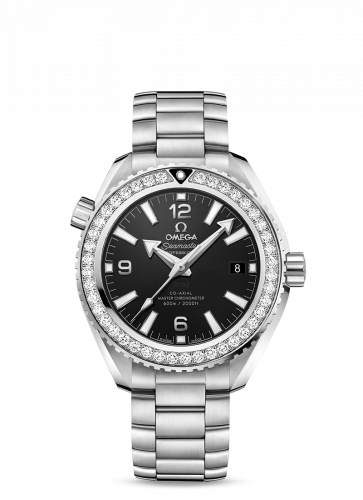 Watch Winder for watch Omega Seamaster Planet Ocean Seamaster Planet Ocean 600M Co-Axial 39.5 Master Chronometer Stainless Steel / Diamond / Black / Bracelet