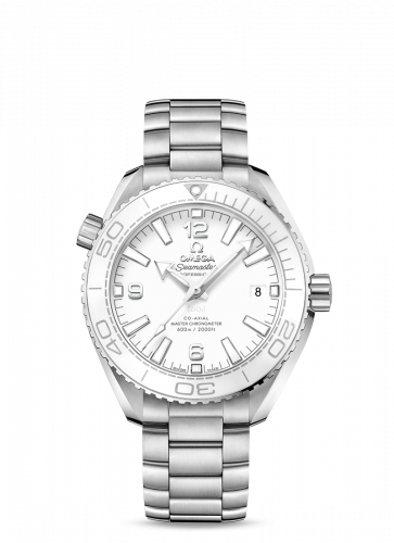 Watch Winder for watch Omega Seamaster Planet Ocean Seamaster Planet Ocean 600M Co-Axial 39.5 Master Chronometer Stainless Steel / White / Bracelet