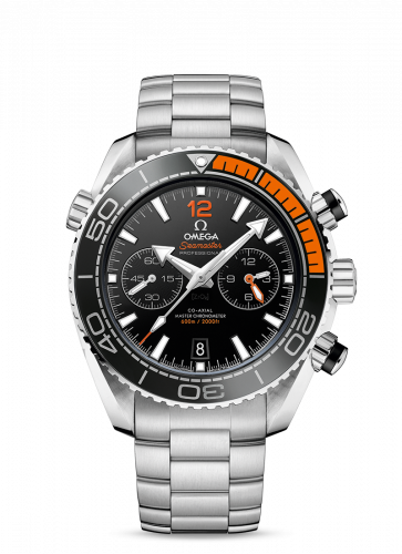 Watch Winder for watch Omega Seamaster Planet Ocean Seamaster Planet Ocean 600M Co-Axial 45.5 Master Chronometer Chronograph Stainless Steel / Orange / Bracelet