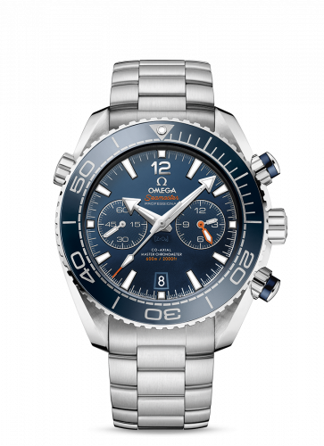 Watch Winder for watch Omega Seamaster Planet Ocean Seamaster Planet Ocean 600M Co-Axial 45.5 Master Chronometer Chronograph Stainless Steel / Blue / Bracelet