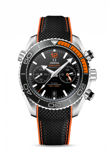 Watch Winder for watch Omega Seamaster Planet Ocean Seamaster Planet Ocean 600M Co-Axial 45.5 Master Chronometer Chronograph Stainless Steel / Orange / Rubber