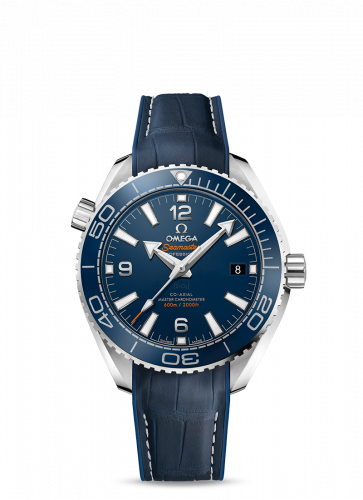 Watch Winder for watch Omega Seamaster Planet Ocean Seamaster Planet Ocean 600M Co-Axial 39.5 Master Chronometer Stainless Steel / Blue / Alligator