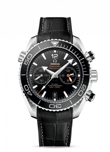 Watch Winder for watch Omega Seamaster Planet Ocean Seamaster Planet Ocean 600M Co-Axial 45.5 Master Chronometer Chronograph Stainless Steel / Black / Alligator