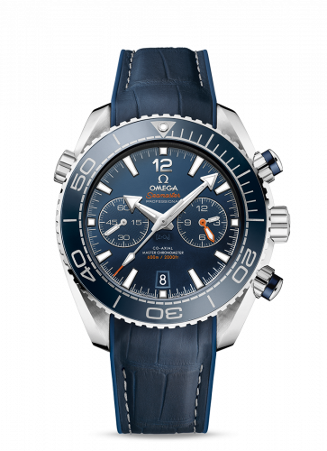 Watch Winder for watch Omega Seamaster Planet Ocean Seamaster Planet Ocean 600M Co-Axial 45.5 Master Chronometer Chronograph Stainless Steel / Blue / Alligator