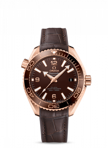 Watch Winder for watch Omega Seamaster Planet Ocean Seamaster Planet Ocean 600M Co-Axial 39.5 Master Chronometer Sedna Gold / Chocolate / Alligator