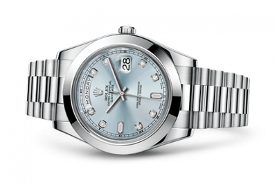 Watch Winder for watch Rolex Day-Date II Day-Date II Platinum Silver Diamonds