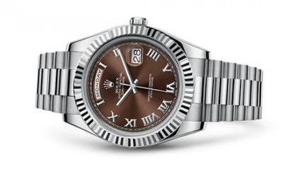 Watch Winder for watch Rolex Day-Date II Day-Date II White Gold Chocolate Roman