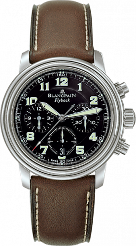 Watch Winder for watch Blancpain Léman Léman Chronograph Flyback Stainless Steel / Black / Strap