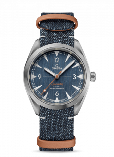 Watch Winder for watch Omega Railmaster Railmaster Omega Co-Axial Master Chronometer 40 Stainless Steel / Blue / NATO