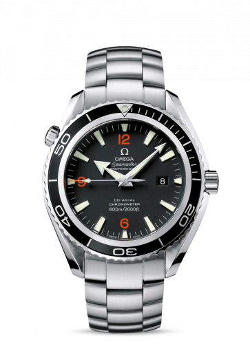 Watch Winder for watch Omega Seamaster Planet Ocean Seamaster Planet Ocean 600M Co-Axial 45.5 Stainless Steel / Orange Numerals / Bracelet