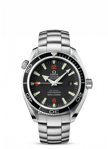 Watch Winder for watch Omega Seamaster Planet Ocean Seamaster Planet Ocean 600M Co-Axial 42 Stainless Steel / Orange Numerals / Bracelet