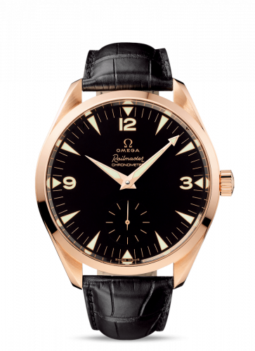 Watch Winder for watch Omega Railmaster Seamaster Aqua Terra 150M Hand Wound 49.2 Railmaster Red Gold / Brown Alligator