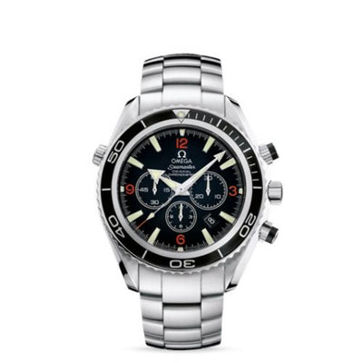 Watch Winder for watch Omega Seamaster Planet Ocean Seamaster Planet Ocean 600M Co-Axial 45.5 Chronograph Stainless Steel / Orange Numerals / Bracelet