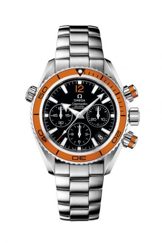 Watch Winder for watch Omega Seamaster Planet Ocean Seamaster Planet Ocean 600M Co-Axial 37.5 Chronograph Stainless Steel / Orange / Bracelet