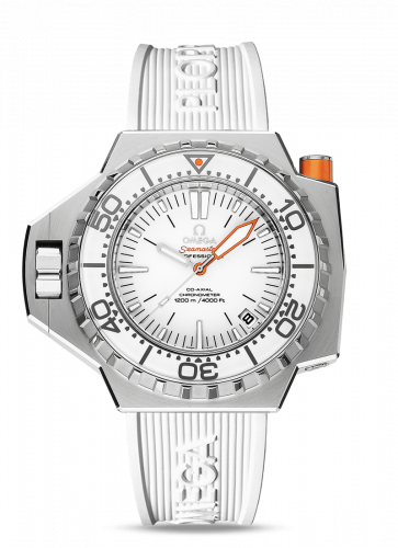 Watch Winder for watch Omega Seamaster PloProf Seamaster PloProf Co-Axial Stainless Steel / White