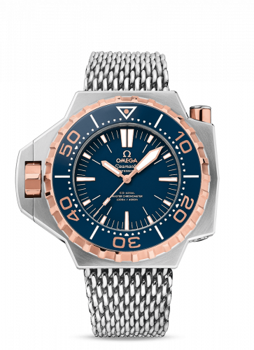 Watch Winder for watch Omega Seamaster PloProf Seamaster PloProf Co-Axial Master Chronometer Titanium / Sedna Gold / Blue