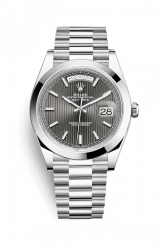 Watch Winder for watch Rolex Day-Date 40 Day-Date 40 Platinum / Grey Tuxedo