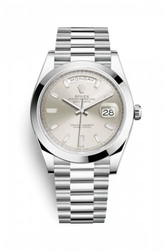 Watch Winder for watch Rolex Day-Date 40 Day-Date 40 Platinum / Silver - Diamond