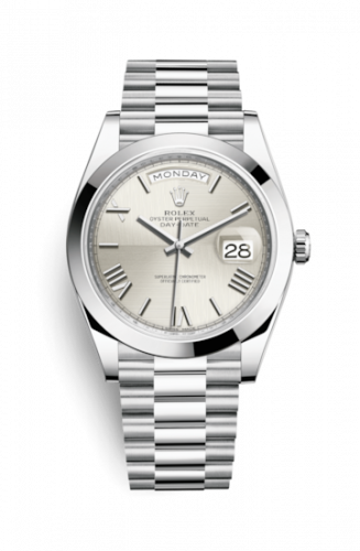 Watch Winder for watch Rolex Day-Date 40 Day-Date 40 Platinum / Silver Quadrant