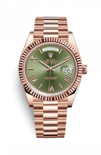 Watch Winder for watch Rolex Day-Date 40 Day-Date 40 Everose / Olive - Roman