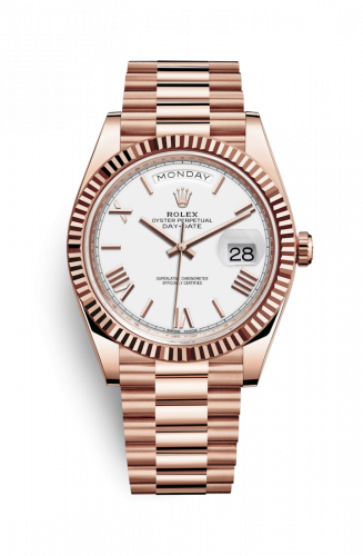 Watch Winder for watch Rolex Day-Date 40 Day-Date 40 Everose / White - Roman