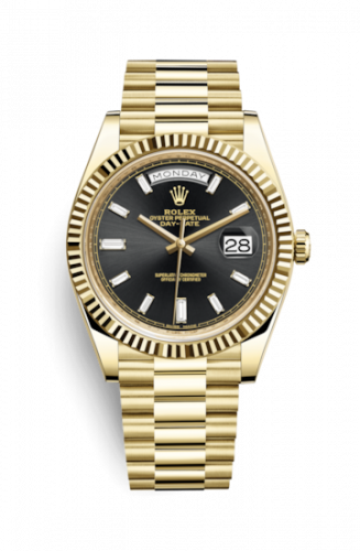 Watch Winder for watch Rolex Day-Date 40 Day-Date 40 Yellow Gold / Black - Diamond