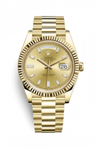 Watch Winder for watch Rolex Day-Date 40 Day-Date 40 Yellow Gold / Champagne - Diamond