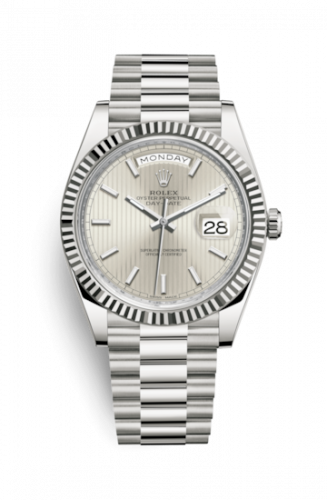 Watch Winder for watch Rolex Day-Date 40 Day-Date 40 White Gold / Stripe Motif