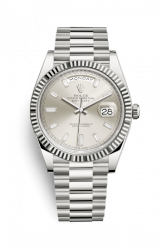 Watch Winder for watch Rolex Day-Date 40 Day-Date 40 White Gold / Silver - Diamond