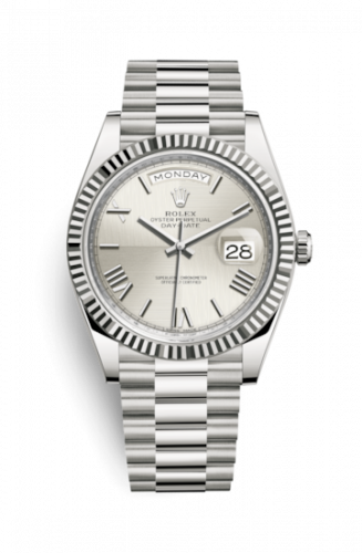 Watch Winder for watch Rolex Day-Date 40 Day-Date 40 White Gold / Quadrant Motif - Roman