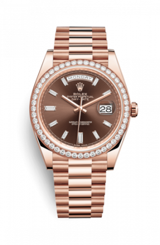 Watch Winder for watch Rolex Day-Date 40 Day-Date 40 Everose / Diamond / Chocolate - Diamond