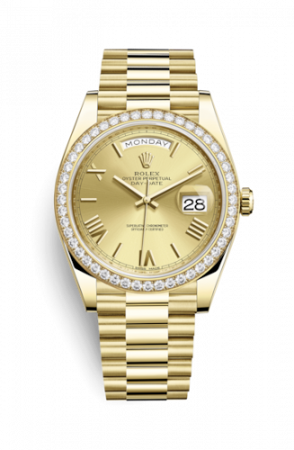 Watch Winder for watch Rolex Day-Date 40 Day-Date 40 Yellow Gold / Diamond / Champagne Roman