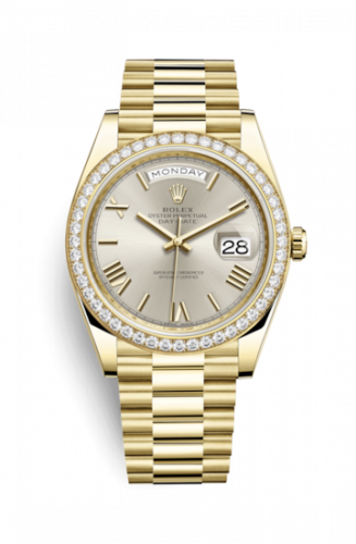 Watch Winder for watch Rolex Day-Date 40 Day-Date 40 Yellow Gold / Diamond / Silver Roman