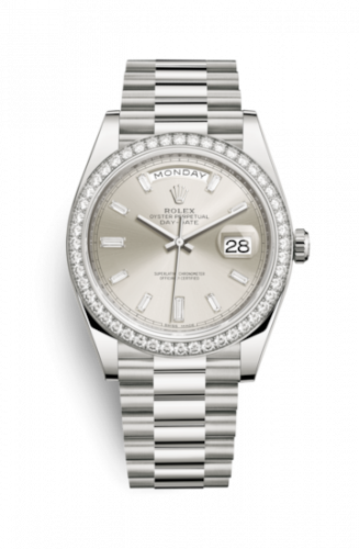 Watch Winder for watch Rolex Day-Date 40 Day-Date 40 White Gold / Diamond / Silver Diamonds