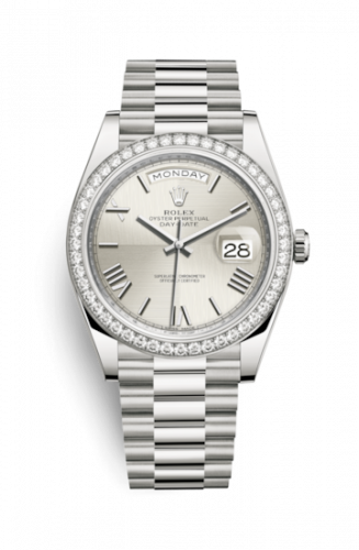 Watch Winder for watch Rolex Day-Date 40 Day-Date 40 White Gold / Diamond / Silver Quadrant