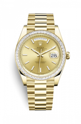 Watch Winder for watch Rolex Day-Date 40 Day-Date 40 Yellow Gold / Baguette / Champagne