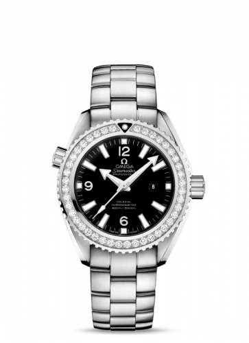 Watch Winder for watch Omega Seamaster Planet Ocean Seamaster Planet Ocean 600M Co-Axial 37.5 Stainless Steel / Diamond / Black / Bracelet