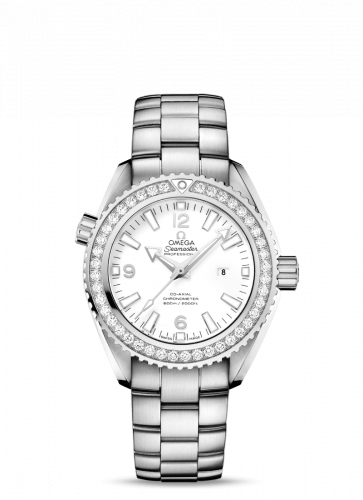 Watch Winder for watch Omega Seamaster Planet Ocean Seamaster Planet Ocean 600M Co-Axial 37.5 Stainless Steel / Diamond / White / Bracelet