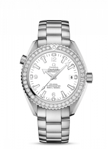 Watch Winder for watch Omega Seamaster Planet Ocean Seamaster Planet Ocean 600M Co-Axial 42 Stainless Steel / Diamond / White / Bracelet